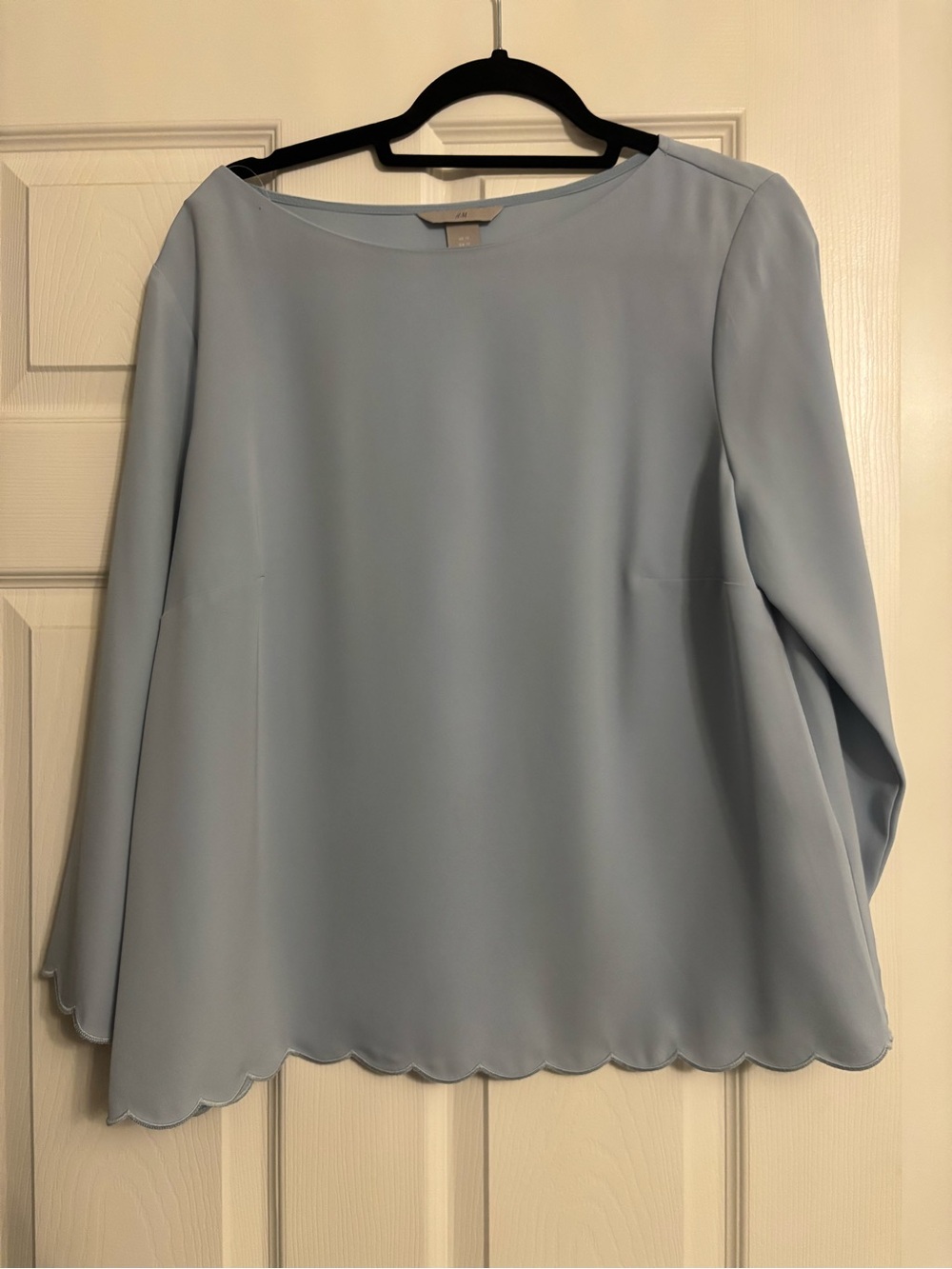 H&M Scalloped Hem Blouse